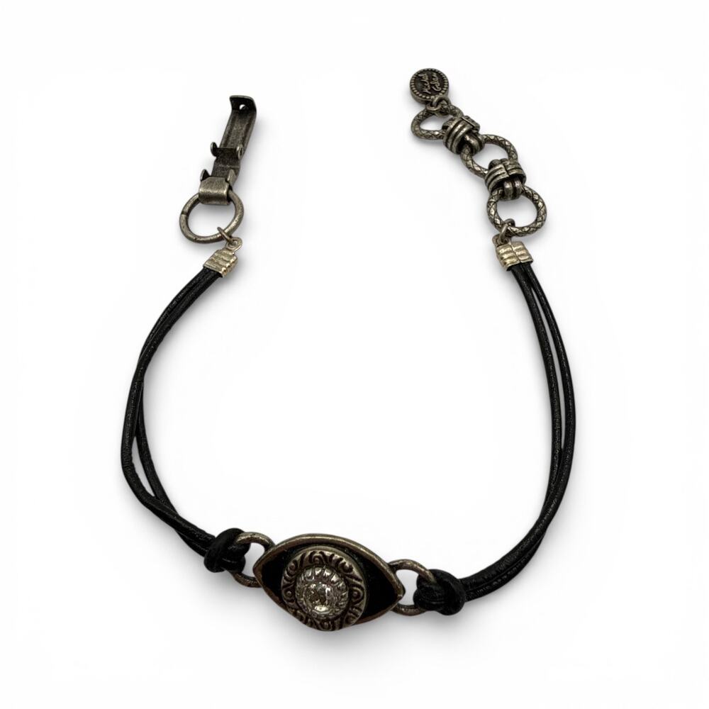 Michal Golan Artisan Evil Eye Cord Bracelet – Swarovski Crystal & Silver - Picture 5 of 7